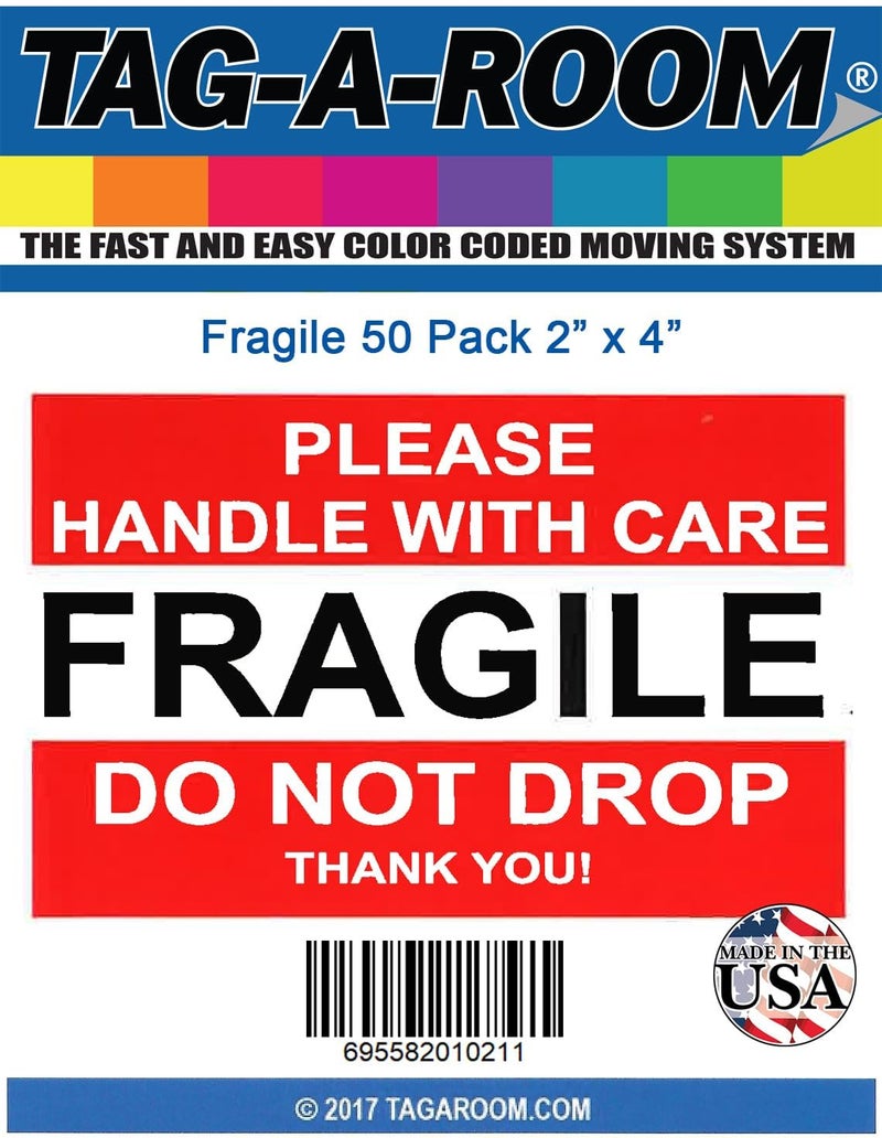 Tag-A-Room Fragile Stickers for Shipping, Moving, Please Handle with Care, Packing Supplies - Image 4
